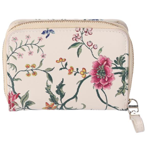 Christian Dior Caro Bifold Wallet Bifold Cream Multi Leather Floral - Picture 2 of 7
